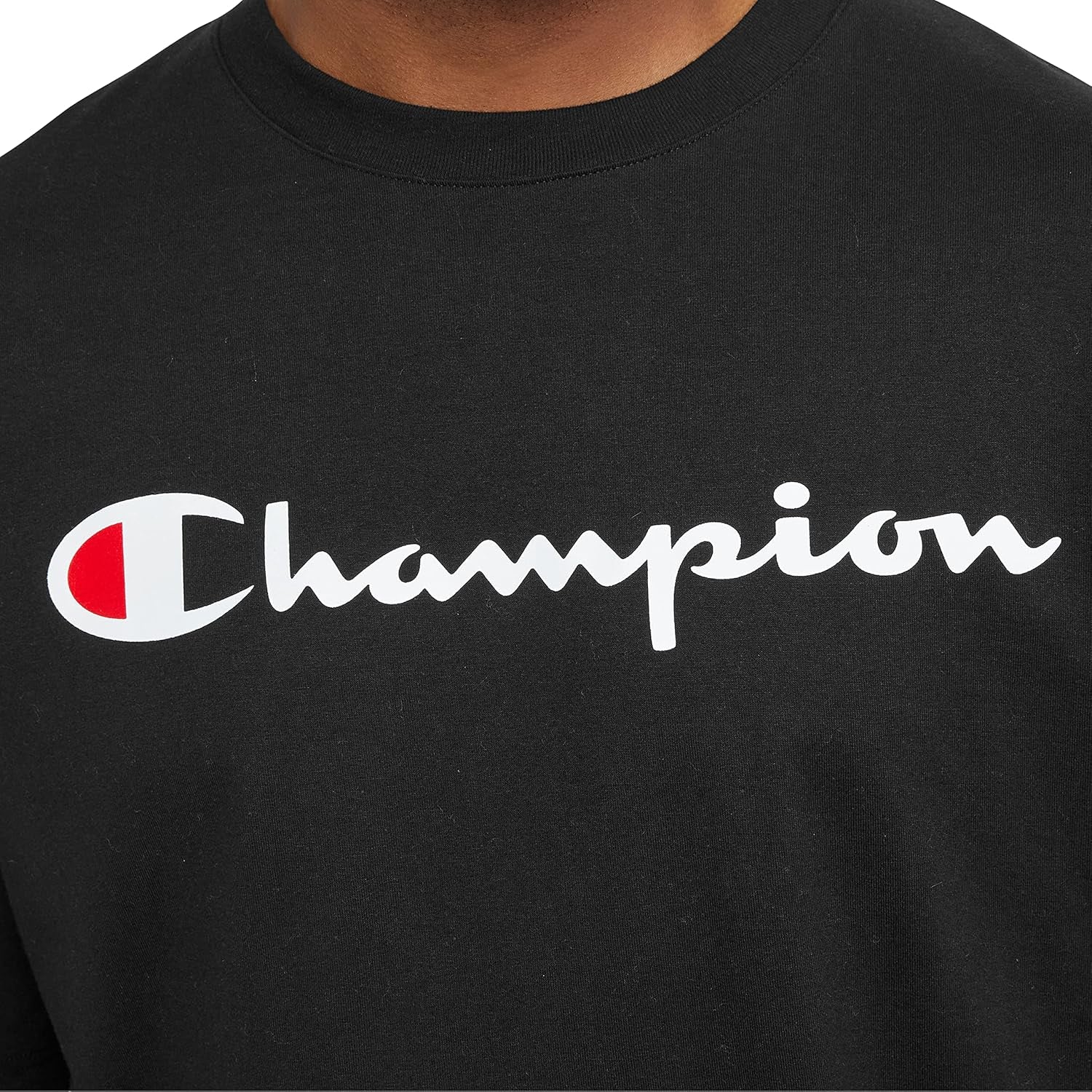 , Cotton Midweight Crewneck Tee, T-Shirt for Men, Script (Reg. or Big & Tall)