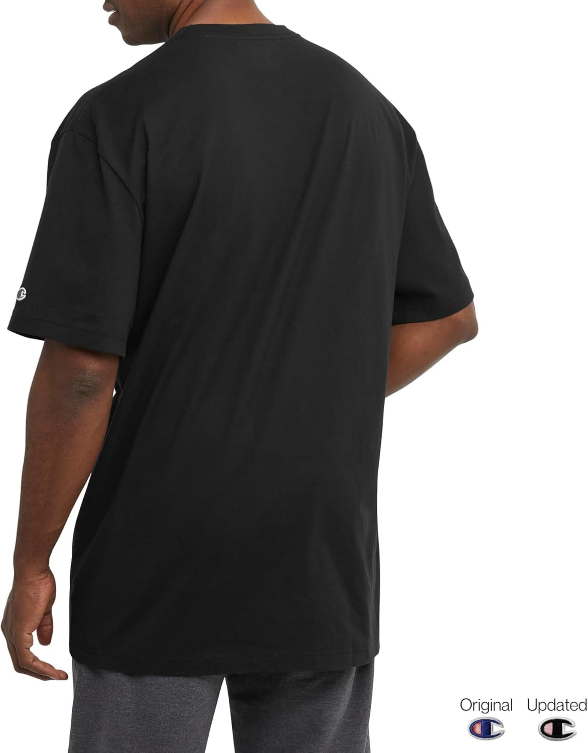, Cotton Midweight Crewneck Tee, T-Shirt for Men, Script (Reg. or Big & Tall)